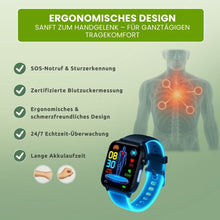 Lade das Bild in den Galerie-Viewer, GlucoCare SOS – Smartwatch zur Unterstützung bei Schmerzen mit SOS & Sturzerkennung (2026)