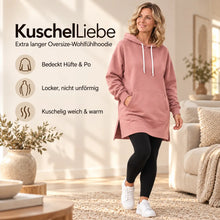 Lade das Bild in den Galerie-Viewer, KuschelLiebe – der extra lange Wohlfühlhoodie | deckenweich, warm & figurschmeichelnd