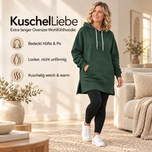 Lade das Bild in den Galerie-Viewer, KuschelLiebe – der extra lange Wohlfühlhoodie | deckenweich, warm & figurschmeichelnd