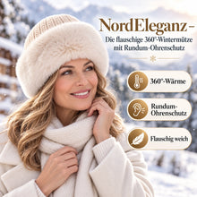 Lade das Bild in den Galerie-Viewer, NordEleganz – Die flauschige 360°-Wintermütze mit Rundum-Ohrenschutz