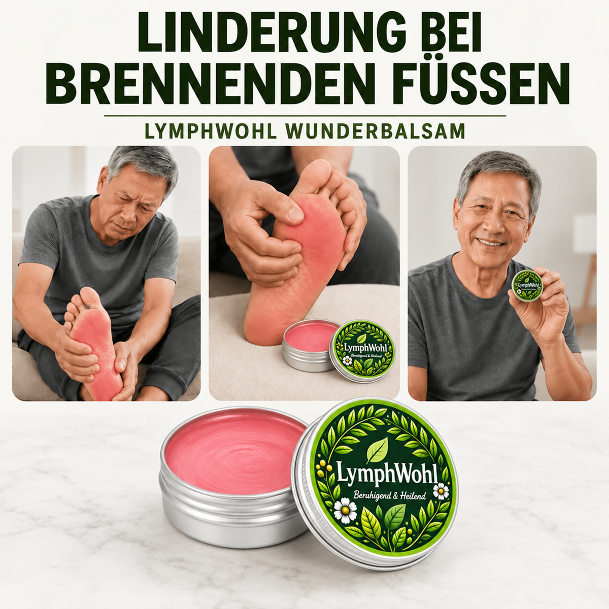 LymphWohl – Intensiv-Balsam für müde, brennende und empfindliche Füße