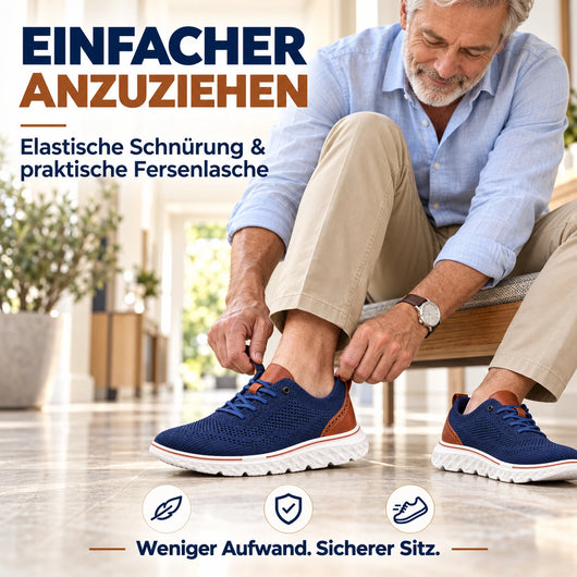 FeelFree Gentleman – Orthopädischer Herren-Komfortschuh | Rutschfest & Schmerzlindernd