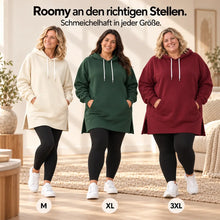Lade das Bild in den Galerie-Viewer, KuschelLiebe – der extra lange Wohlfühlhoodie | deckenweich, warm &amp; figurschmeichelnd
