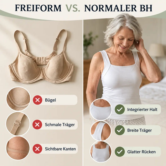 FreiForm 3-in-1 - das Top, das Ihren BH ersetzt | stützendes Komfort-Top mit integriertem BH