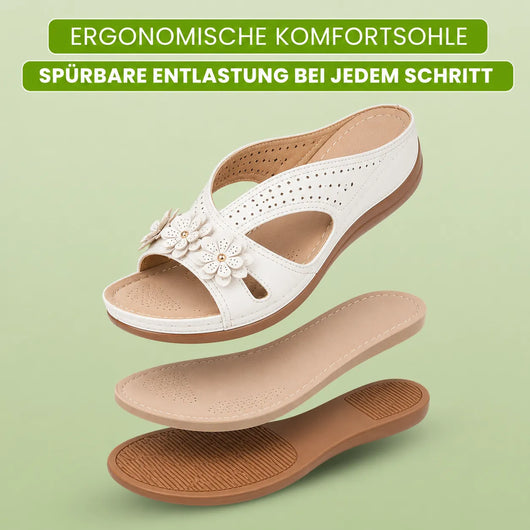 FloraStep Komfort-Sandale mit Fußgewölbe-Stütze | Rutschfest & Federleicht