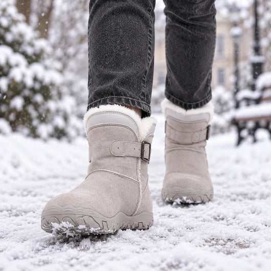 ThermoHug – Schmerzlindernder Barfuß-Winterstiefel mit breiter Zehenbox
