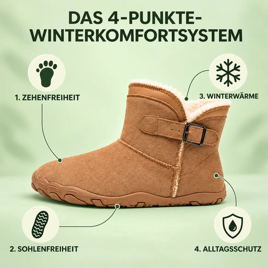 ThermoHug – Schmerzlindernder Barfuß-Winterstiefel mit breiter Zehenbox