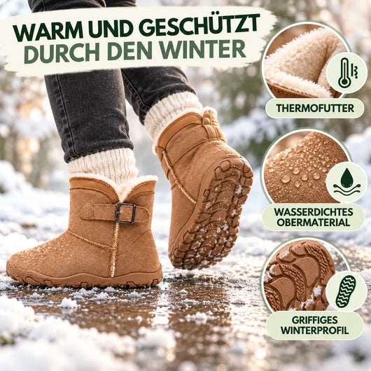 ThermoHug – Schmerzlindernder Barfuß-Winterstiefel mit breiter Zehenbox