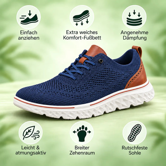 FeelFree Gentleman – Orthopädischer Herren-Komfortschuh | Rutschfest & Schmerzlindernd