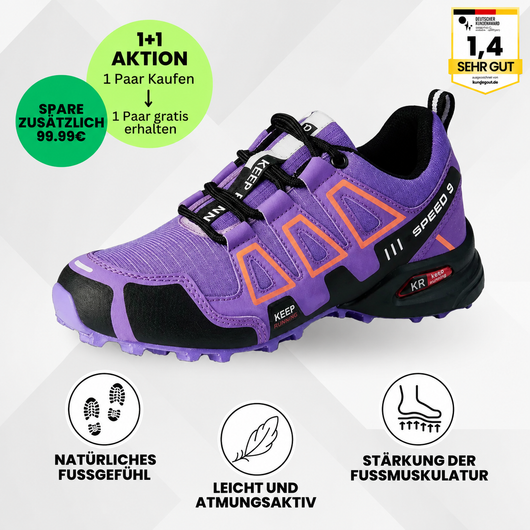 OrthoTrekking - ergonomische schmerzlindernde Trekking u.- Wanderschuhe - (1+1  Gratis)