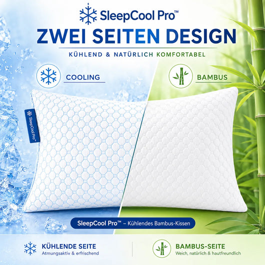 SleepCool Pro™ Kühlendes & ergonomisches Bambus-Kissen für erholsamen Schlaf