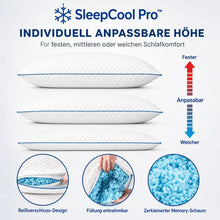 Lade das Bild in den Galerie-Viewer, SleepCool Pro™ Kühlendes &amp; ergonomisches Bambus-Kissen für erholsamen Schlaf
